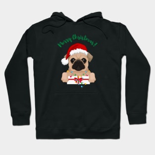 Festive Christmas Pug | Christmas Dogs | Christmas T-Shirt | Ugly Christmas Sweater Hoodie